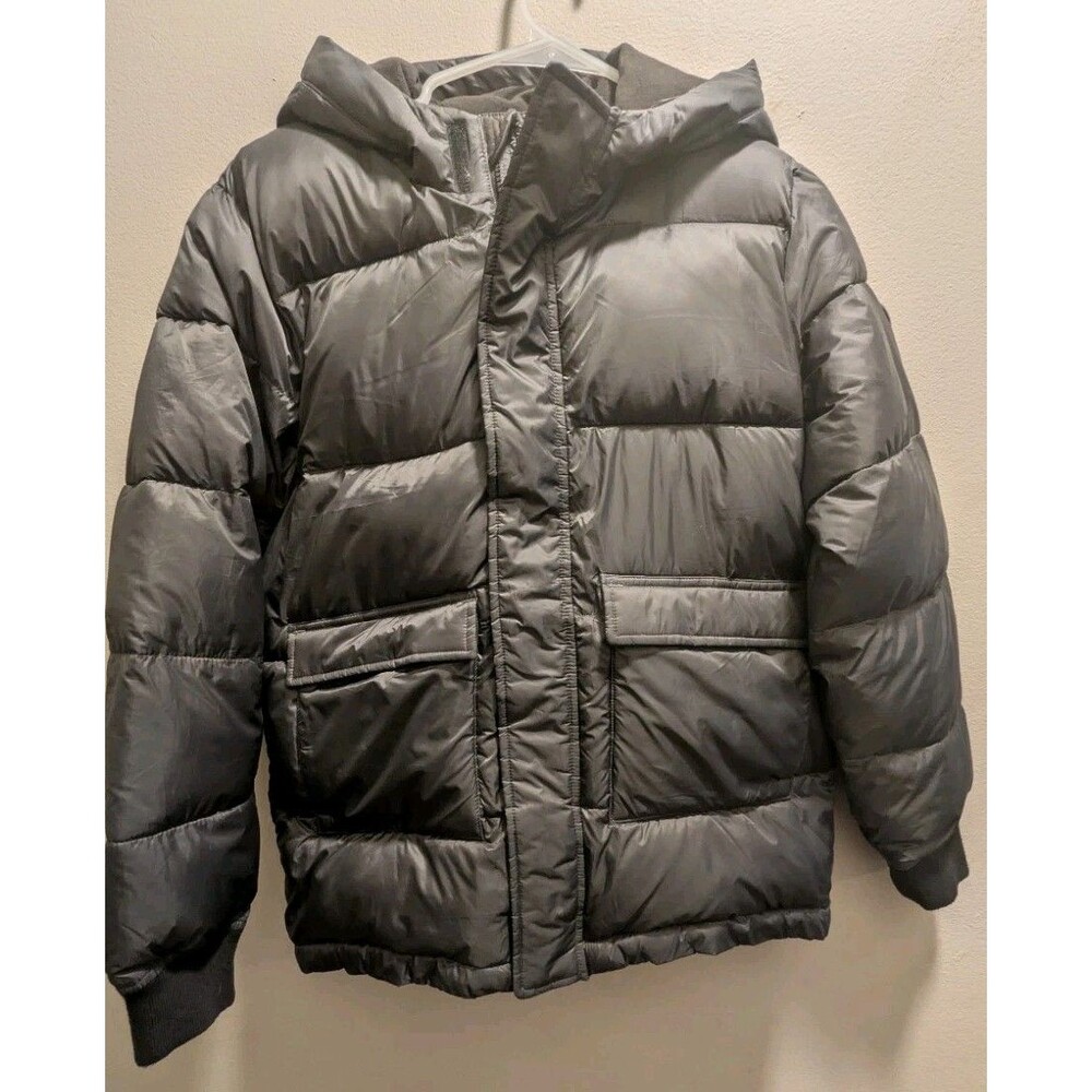 Abercrombie Kids Black Hooded Puffer Jacket Size 15/16 Fits Adult Women XS